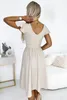 Numoco Formelle Frauenkleider Elnathane beige S Produktbild-Vorschau 2