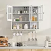 MODFU Wandschrank mit Glastür,Hängeschrank mit Produktbild-Vorschau 3