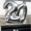 Zahl Luftballon XL 75CM Nummer Folienballon Gold 0 Produktbild-Vorschau 3