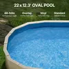 SucceBuy Oval Pool Liner 22 x 12,3 Fuß Überlappung Stil 52 Produktbild-Vorschau 2