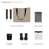 A flat lay image showing various accessories for a stroller, with German text labels. Náhled obrázku produktu
