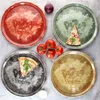 zestaw 4 talerzy do pizzy Perfetto Ø 31,5 cm Żółty Zielony Podgląd zdjęcia produktu 3