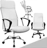 Casaria Fauteuil de bureau Blanc Pivotant Ergonomique Voir les images du produit 1