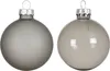 6er Set Glas Weihnachtskugeln Mattgrau 6cm - Moderne Deko Produktbild-Vorschau 2