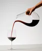 A hand is pouring red wine from a decanter into a wine glass. Podgląd zdjęcia produktu