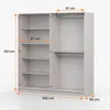 Drehtürenschrank Kleiderschrank Schrank 200 cm Produktbild-Vorschau 4