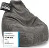 A gray corduroy beanbag chair. Anteprima dell’immagine prodotto