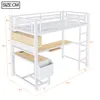 Gaming-Hochbett 90x200, Schreibtisch, Tastaturablage, Produktbild-Vorschau 7