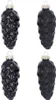 Christbaumschmuck Zapfen 9cm Glas 4 Stück - Ebony Black Produktbild-Vorschau 1