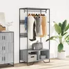 vidaXL Věšák na kabáty šedý Sonoma 90x50x180 cm materiál na Náhled obrázku produktu 3