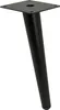 A single black metal furniture leg with a square mounting plate. Podgląd zdjęcia produktu