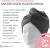 ELEXACARE Haarturban, Turban Handtuch mit Knopf (2 St., Produktbild-Vorschau 2