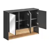 Spiegelschrank 100 cm BOLOGNA-56 in anthrazit mit Artisan Produktbild-Vorschau 3