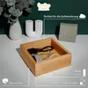 Creative Deco Dřevěný úložný box | 15 x 15 x 5 cm | Dřevěná Náhled obrázku produktu 4