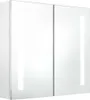 vidaXL LED zrcadlová skříňka do koupelny lesklá bílá Náhled obrázku produktu 1