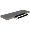 vidaXL Schweberegale 2 Stk. Hochglanz-Grau 80x23,5x3,8 cm Produktbild-Vorschau 15