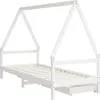 vidaXL Dětská postýlka se zásuvkami bílá 90x200 cm Masivní Náhled obrázku produktu 7