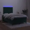vidaXL Boxspringbett mit Matratze & LED Dunkelgrün 120x190 Produktbild-Vorschau 3
