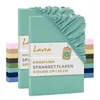 Lavea® 2er Set Spannbettlaken 200x200 cm aus Mikrofaser, Produktbild-Vorschau 1