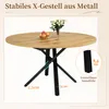 STILVORA Esstisch ausziehbar rund-oval mit X-Metallgestell, Produktbild-Vorschau 5