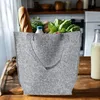 2x Filz Shopper XXL Filztasche Grau Set Einkaufstasche Produktbild-Vorschau 3
