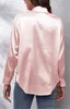 ASKSA Damen Satin Bluse V-Ausschnitt Hemde Elegant Knoepfen Produktbild-Vorschau 6