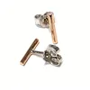 Ohrstecker Rotgold Weißgold 585/- Stabohrstecker poliert Produktbild-Vorschau 4