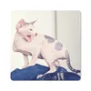 MuchoWow® Mauspad Mousepad Gefleckte Sphynx-Katze 30x30 cm Produktbild-Vorschau 1