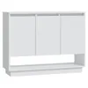 A white, three-door sideboard with an open shelf below, set against a white background. Anteprima dell’immagine prodotto