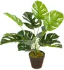 Kunstpflanze Monstera Tischpflanze Zimmerpflanze 12 Blätter Produktbild-Vorschau 2