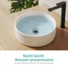 EMKE Aufsatzwaschbecken Keramik Rund 360mm Weiß Glänzend Produktbild-Vorschau 2