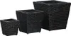 vidaXL Blumenkübel 3 Stk. Wasserhyazinthe Schwarz Produktbild-Vorschau 7