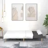 Design Schlafsofa 2-Sitzer Hellgrau Stoff, Schlafsofas 2024 Produktbild-Vorschau 3
