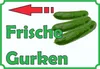 Frische Gurken Verkaufsschild Schild  Pfeil links A4 Produktbild-Vorschau 1