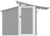 vidaXL Tuinhuis, grijs, 270x130x208,5 cm, verzinkt staal Productafbeelding-voorbeeld 4