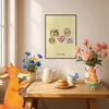 Mr. & Mrs. Panda Bild Igel Familie DIN A0 - Gelb Pastell - Produktbild-Vorschau 5