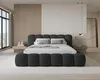 Chilly Möbel Design Polsterbett Stone Schwarz Bouclé Stoff Produktbild-Vorschau 2