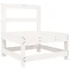 Design Möbel 7-tlg. Garten-Lounge-Set Weiß Massivholz Produktbild-Vorschau 4