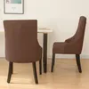 MEBLE ODNOWA Stuhlhusse TOSCANA Velours Braun – elastischer Produktbild-Vorschau 5