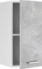 A single wall-mounted cabinet with a concrete-look door and white body, shown open to reveal two shelves. Anteprima dell’immagine prodotto