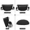 Damen Leder Bauchtasche mit Crossbody Bag und breitem Gurt, Produktbild-Vorschau 3