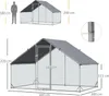 Hühnerstall aus Stahl mit Deckel - 4-6 Hühner, 300x200x200 Produktbild-Vorschau 3