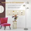 COSTWAY lampada da terra a 3 fiamme 163cm, lampada da terra Anteprima dell’immagine prodotto 6
