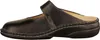 A side view of a black leather clog. Podgląd zdjęcia produktu