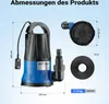 Pompa zatapialna Wiltec 400 W, pompa do ścieków o maks. Podgląd zdjęcia produktu 4