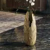 Mauro Ferretti Vase Federn 32x34x80 cm goldfarben Produktbild-Vorschau 8