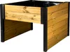 dobar Mährobotergarage mit Pflanzkasten, Schwarz-Braun Produktbild-Vorschau 1