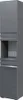 A tall, narrow, dark gray cabinet with a textured finish, featuring an open shelf in the middle. Podgląd zdjęcia produktu