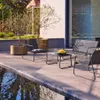 sweeek - Gartenlounge aus Metall und Textilene für 4 Produktbild-Vorschau 2