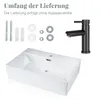ZMH lavabo in Vetroceramica 60 × 42 × 15 cm lavabo da Anteprima dell’immagine prodotto 4